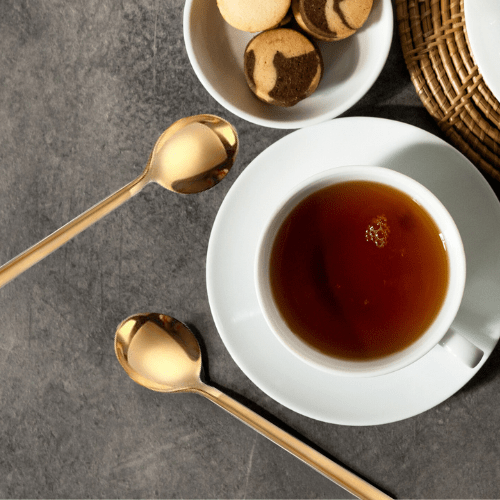 EDLES šaukštelis arbatai, 2 vnt., aukso spalvos, COFFEE LOVER