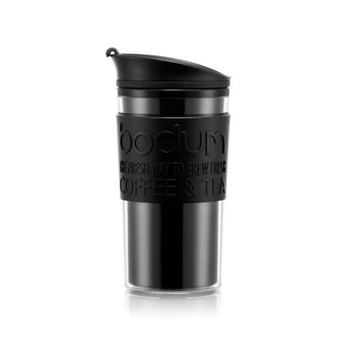 TRAVEL MUG termo puodelis, 350ml, juodas, plast. derioreu