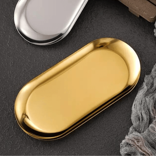 VANITY GOLD padėkliukas, 18 x 8 cm, plienas, aukso s., blizgus