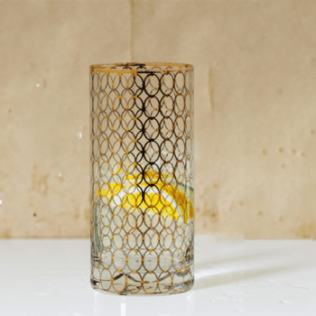 CIRCLE, stiklinė su aukso dekoru, 450 ml, NORDAL